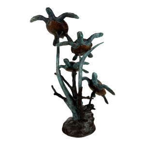 Four Sea Turtles, Large Bronze Sculpture – 62” H