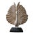 Vintage Hand-Carved Whitewashed Peacock Sculpture on Textured Black Base For Sale