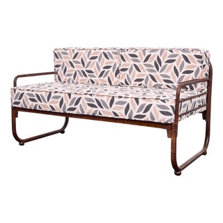 Bauhaus-Style Tubular Steel Sofa by Franz Singer, 1920s For Sale