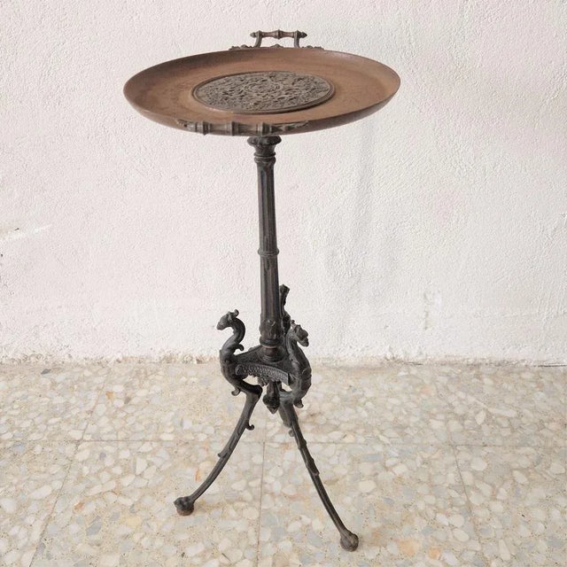 Antique Historicism Flower Pot Stand in Cast Iron For Sale - Image 10 of 10