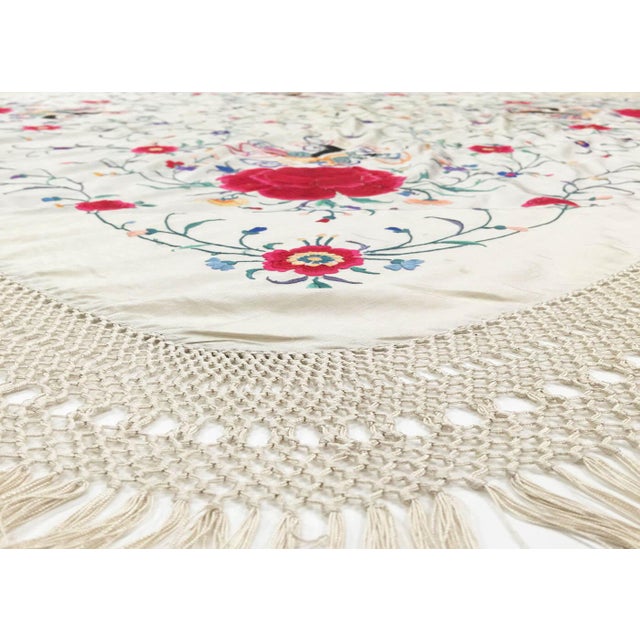 Art Deco 1960s Cantonese Silk Embrodery For Sale - Image 3 of 4