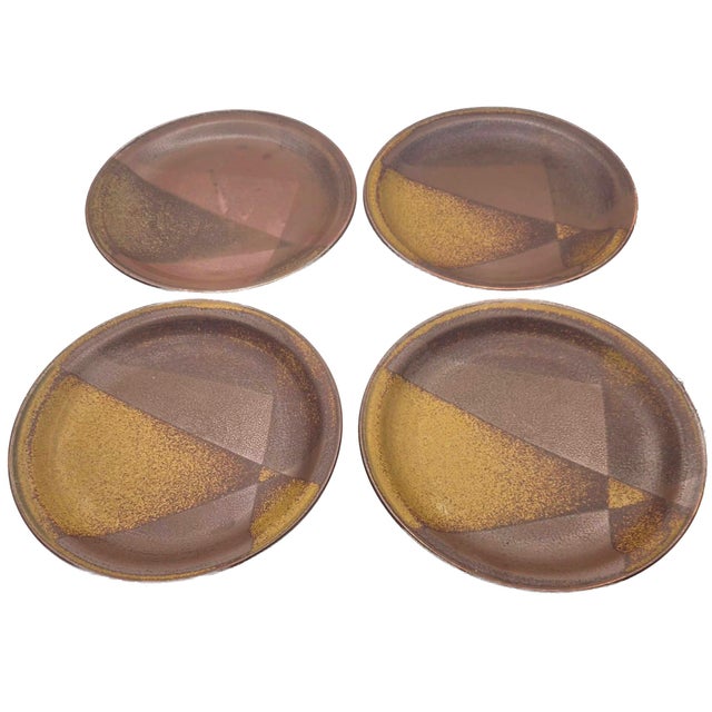 1970s 1970s Iron Mountain "Roan" Stoneware Dinner Plates, Set of 4 For Sale - Image 5 of 10