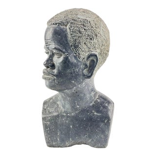 Early 20th Century Large Nicholas Tandi Carved Shona Bust MATTER COLLECTION For Sale