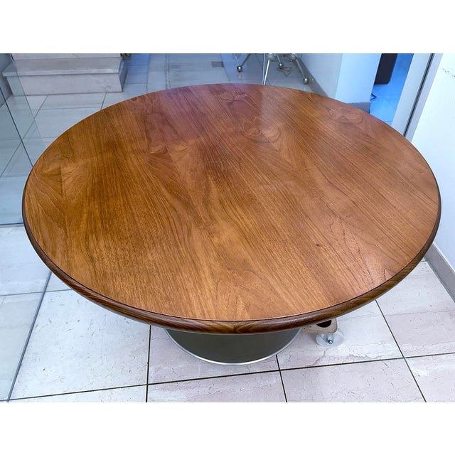 1960s Vintage Space Age Tulip Table in Wood For Sale - Image 5 of 15