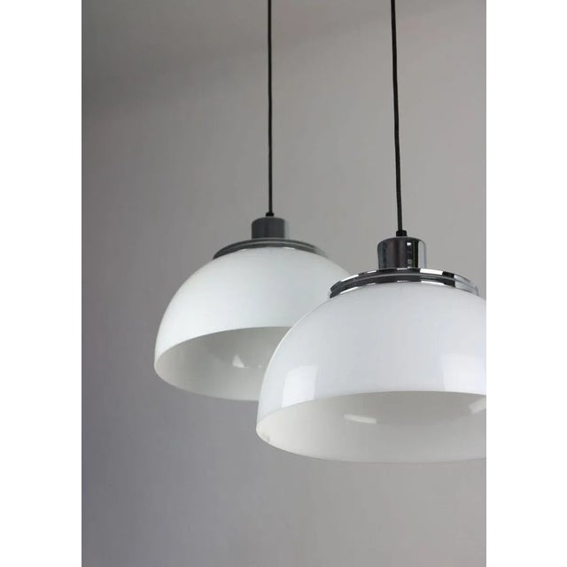 1960s Vintage 2240 Faro Pendant Lamp by Luigi Massoni from Guzzini & Meblo, 1960s, Set of 2 For Sale - Image 5 of 15