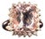 Tourmaline Rubellite Diamond Ring 14k Rose Gold 7.45 TCW Certified, Size 6.5 For Sale