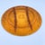 Shabby Chic 1950s Indiana Sandwich Glass Tiara Amber 3-Part Serving Platter Sawtooth Rim 12" Plate For Sale - Image 3 of 5