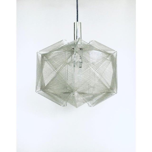 Vintage Wire Pendant Lamp attributed to Paul Secon for Sompex, Germany, 1970s For Sale - Image 15 of 15