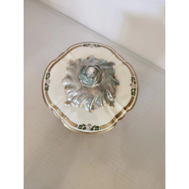 Antique White Art Deco Limoges Biscuit Canister Bawo & Dotter Elite Limoges France, (1896-1900) For Sale - Image 8 of 11