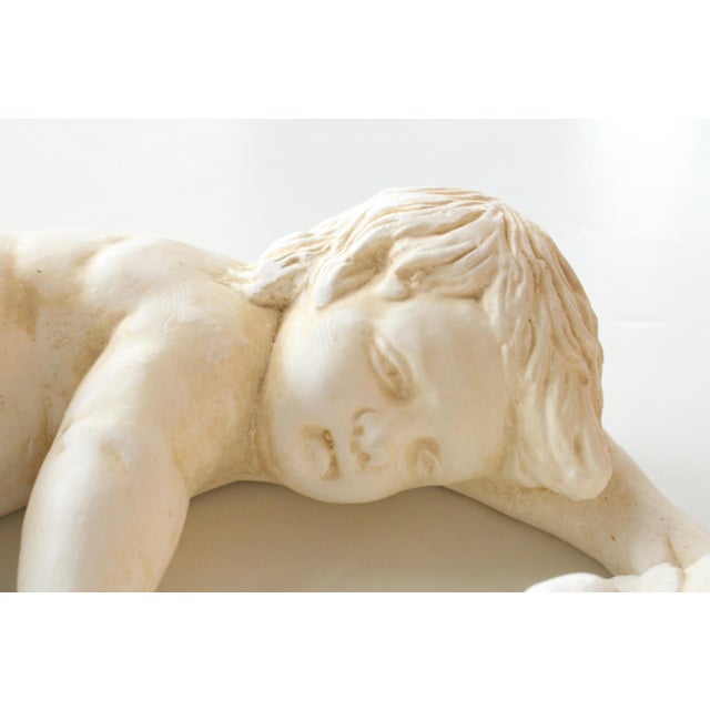 13"Sculptural Garden Cherub/Wall Mount For Sale - Image 4 of 5
