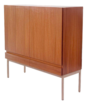 Mid-Century Modern Teak S21 Highboard by Dieter Waeckerlin for Behr, 1950s