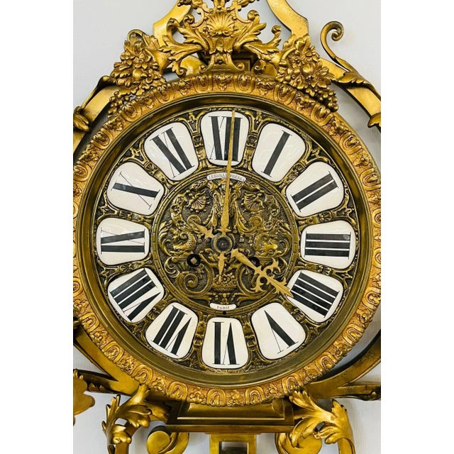 French Bronze Sconce Wall or Cartel Clock. Lerolle Freres, Paris, Rare, Unusual For Sale - Image 3 of 13