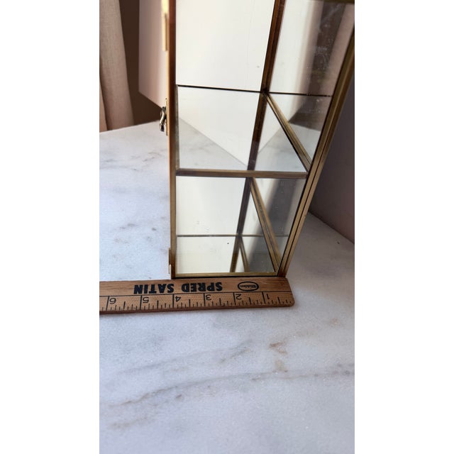 Glass Gold Display Cabinet Wall Curio Cabinet Collectibles Case For Sale In Greensboro - Image 6 of 8