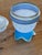 Blue 19th Century French Blue Opaline Dresser Jar With Tulip Finial For Sale - Image 8 of 8