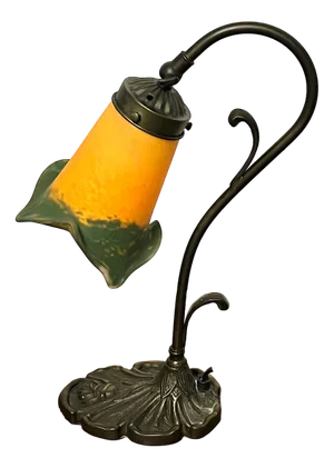 Brass & Pate de Verre Table Lamp, France, 1990s