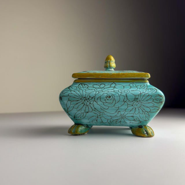 Vintage Ceramic Jewelry Box by Maioliche d'Arte Cordivani for Ascoli Piceno, Italy, 1970s For Sale - Image 13 of 18