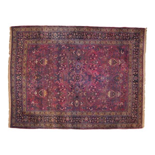 Vintage Meshed Carpet - 10'2" x 13'3" For Sale