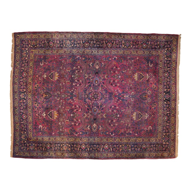 Vintage Meshed Carpet - 10'2" x 13'3" For Sale