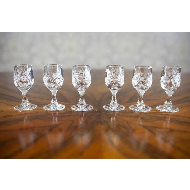 Glass 25 ml Glasses by Huta Julia, Set of 6 For Sale - Image 7 of 7