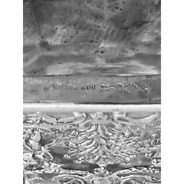 Pair of Mid 19th Century Storck & Sinsheimer Decanter With Overlay Silver For Sale - Image 9 of 12