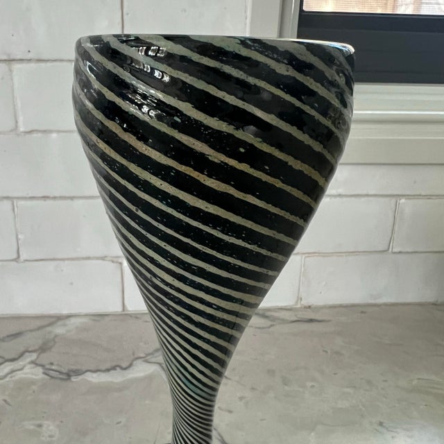 1970s 1970s Hand Blown Midcentury Goblet or Vase Murano Style For Sale - Image 5 of 9