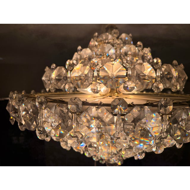 Swarovski Mid-Century Venini Style Swarovski Baronet 12 Light Chandelier by Schonbek For Sale - Image 4 of 10