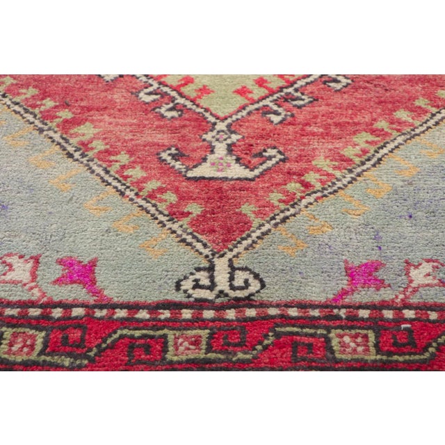 Red Vintage Turkish Oushak Rug - 5'08 X 08'06 For Sale - Image 8 of 10