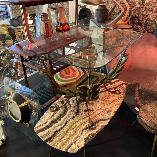 Brass 1950s Italian Mid-Century Pier Luigi Colli Modern Coffee Table For Sale - Image 8 of 13