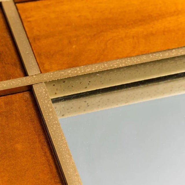 1950s Vintage Wall Mirror in Wood & Metal, 1970s For Sale - Image 5 of 7