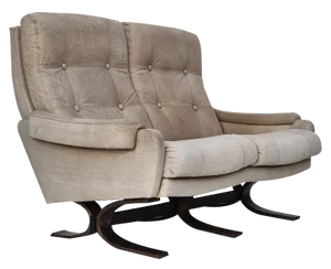 Scandinavian 2 Seater Sofa in Leather, 1970s