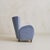 Italian Cornflower Blue Velvet Lounge Chair in the Manner of Paolo Buffa, 1950s For Sale In Chicago - Image 6 of 11