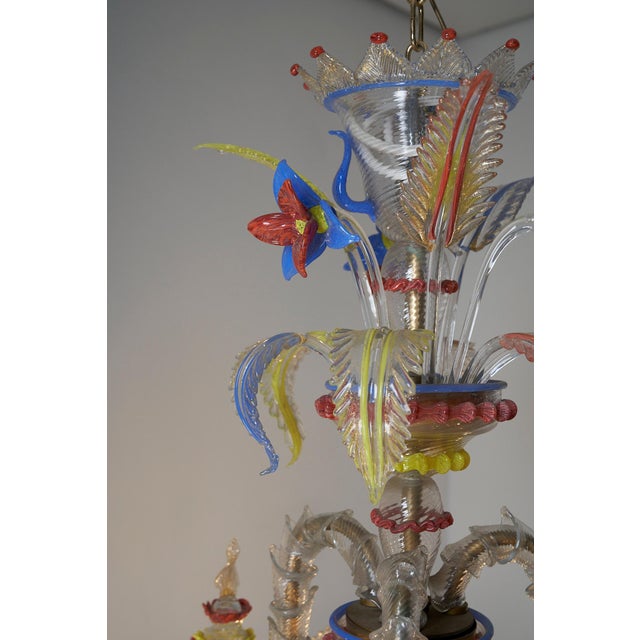 Murano Chandelier Multicoloured, Venetian, 1950s For Sale - Image 12 of 18