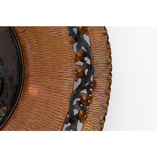 Metal Italian Saint Geogius Kills Dragon Big Wall Decoration in Copper, 1950s For Sale - Image 7 of 15