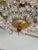 Vintage Late 20th Century Single Socket Brass Chandelier With Crystal Drops For Sale In Los Angeles - Image 6 of 13