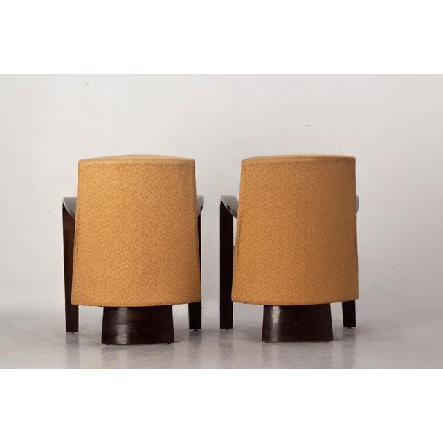 Textile French Art Deco Beech Armchairs, 1930, Set of 2 For Sale - Image 7 of 12