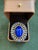 Bochic "Orient" Vintage Diamond, Blue Opal & Tanzanite Ring Set 18K Gold & Silver For Sale - Image 4 of 18