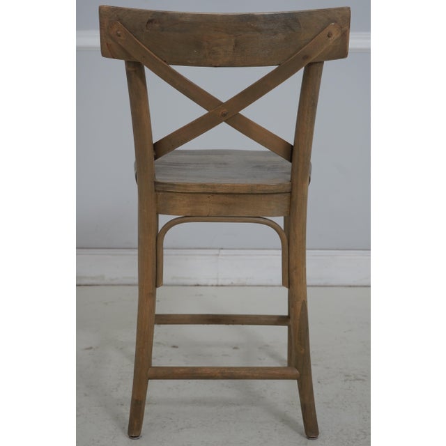 Set of 4 Bistro Walnut Counter Stools or Chairs For Sale - Image 4 of 18