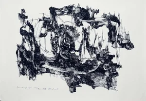 1960s Abstract Landscape Artist's Proof Signed and Numbered Print