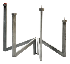 Handmade Architectural Steel Candlestick by Roger Bonduel, Belgium, 1960s