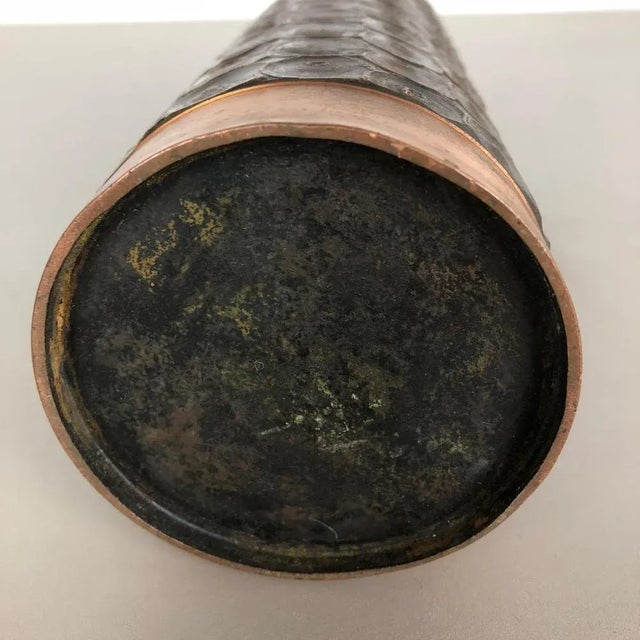 Brutalist Sculptural Copper Vase, Austria, 1950s For Sale - Image 15 of 16