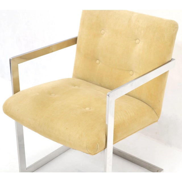 Milo Baughman Set of 8 Chrome Milo Baughman Attributed Dining Chairs For Sale - Image 4 of 13