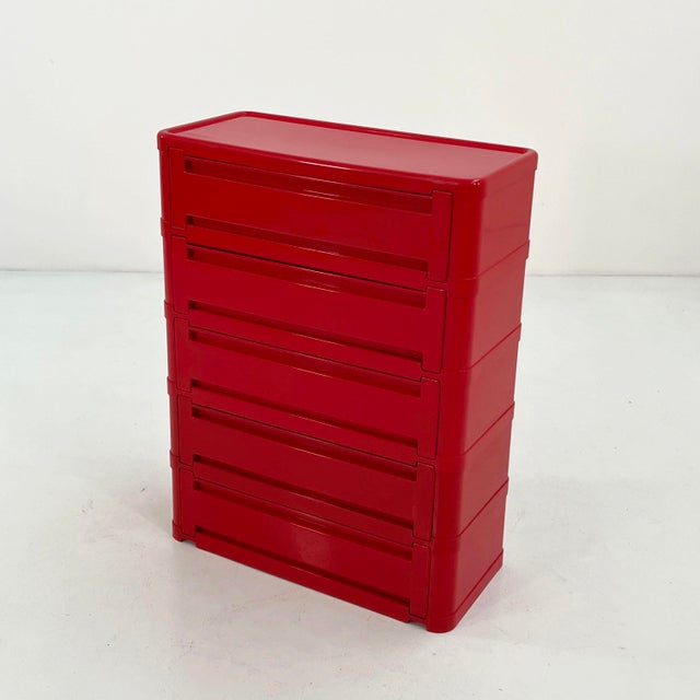 Red Model 4964 Chest of Drawers by Olaf Von Bohr for Kartell, 1970s For Sale - Image 10 of 10