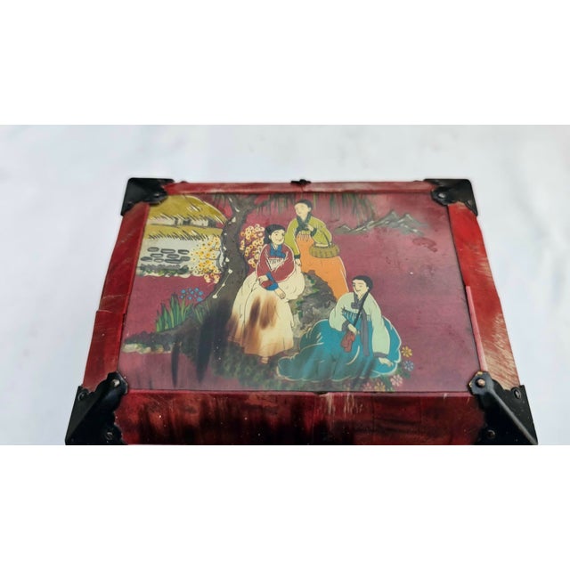 Vintage Asian Wooden Box, 1970s-1980s For Sale - Image 4 of 11