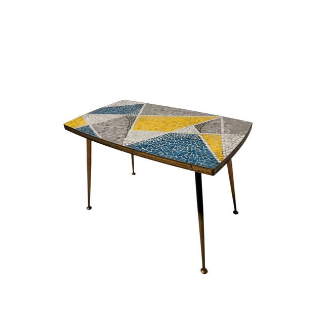 Mid-Century Modern Coffee Table with Mosaic Top from Berthold Muller, 1950s For Sale - Image 6 of 10