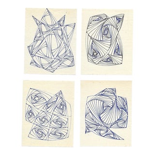 William Glen Davis Mid Century Drawings - Set of Four For Sale