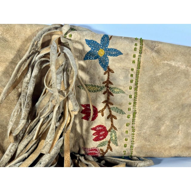 Antique Native American Cree Indian Embroidered Rifle Scabbard For Sale - Image 10 of 10