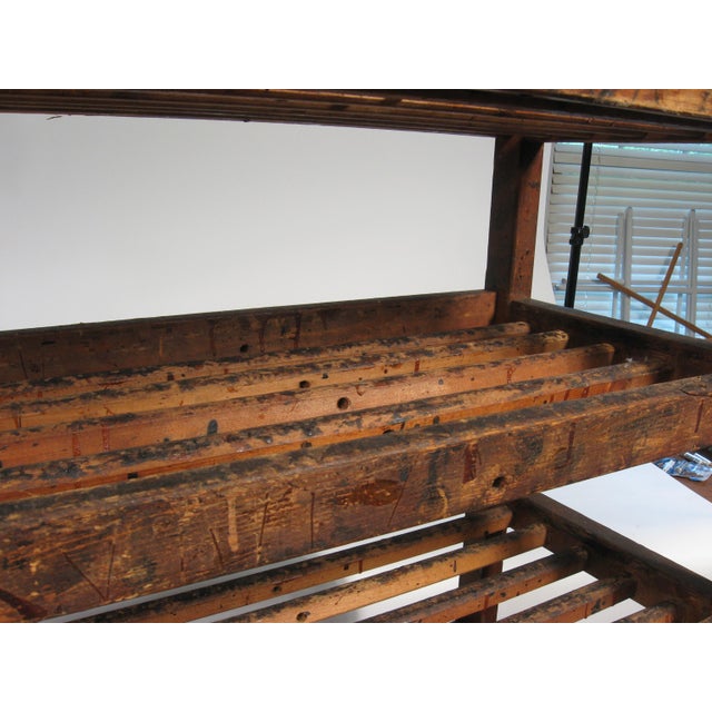 Antique Industrial Cobbler Shoe Factory Rolling Rack Shelves Chairish