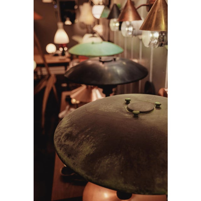 Large Poul Henningsen 'Ph Wall' Outdoor Sconce for Louis Poulsen in Raw Copper For Sale - Image 11 of 11