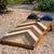 Terra Chevron Mahogany Pathfinder Cornhole Boards For Sale - Image 9 of 10
