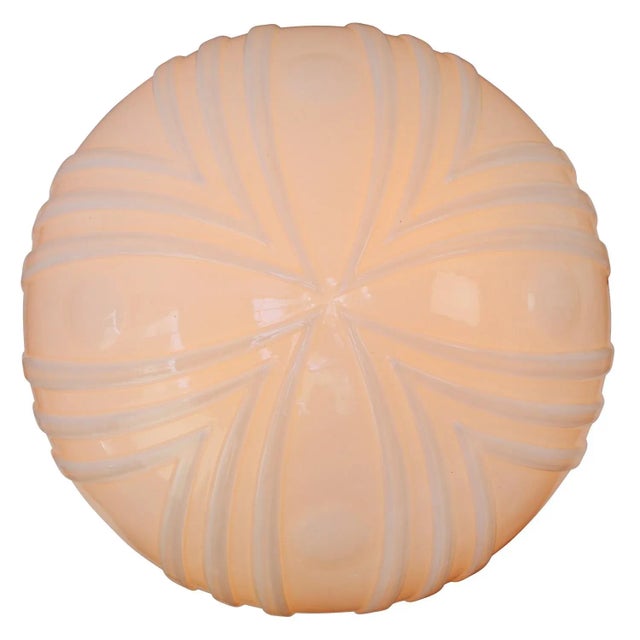 Mid-Century Modern Mid-Century White Opaline Glass Wall Lamp For Sale - Image 3 of 10